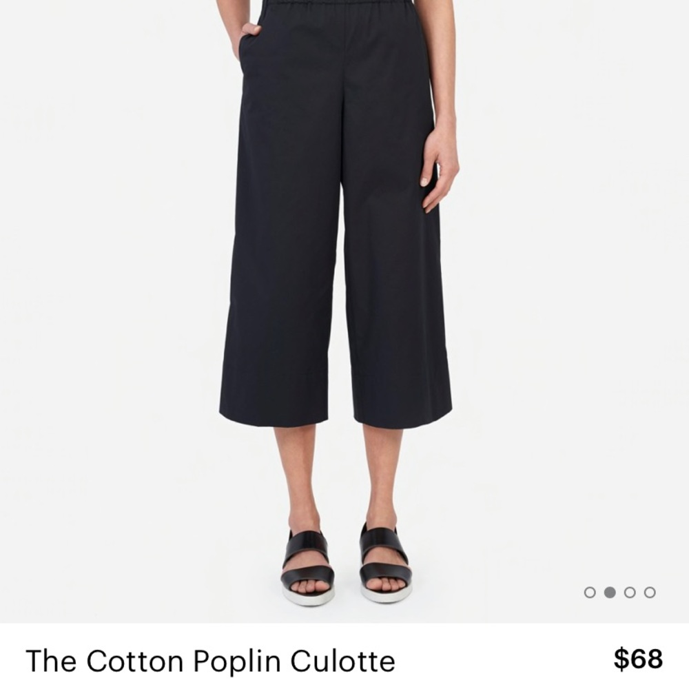 Everlane cotton poplin culotte pants